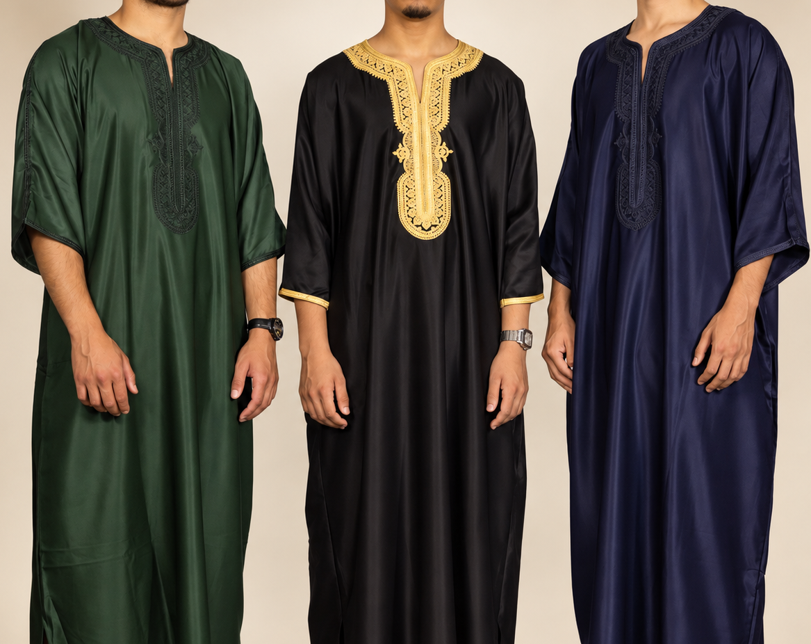 Moroccan Gandoura Gabardine