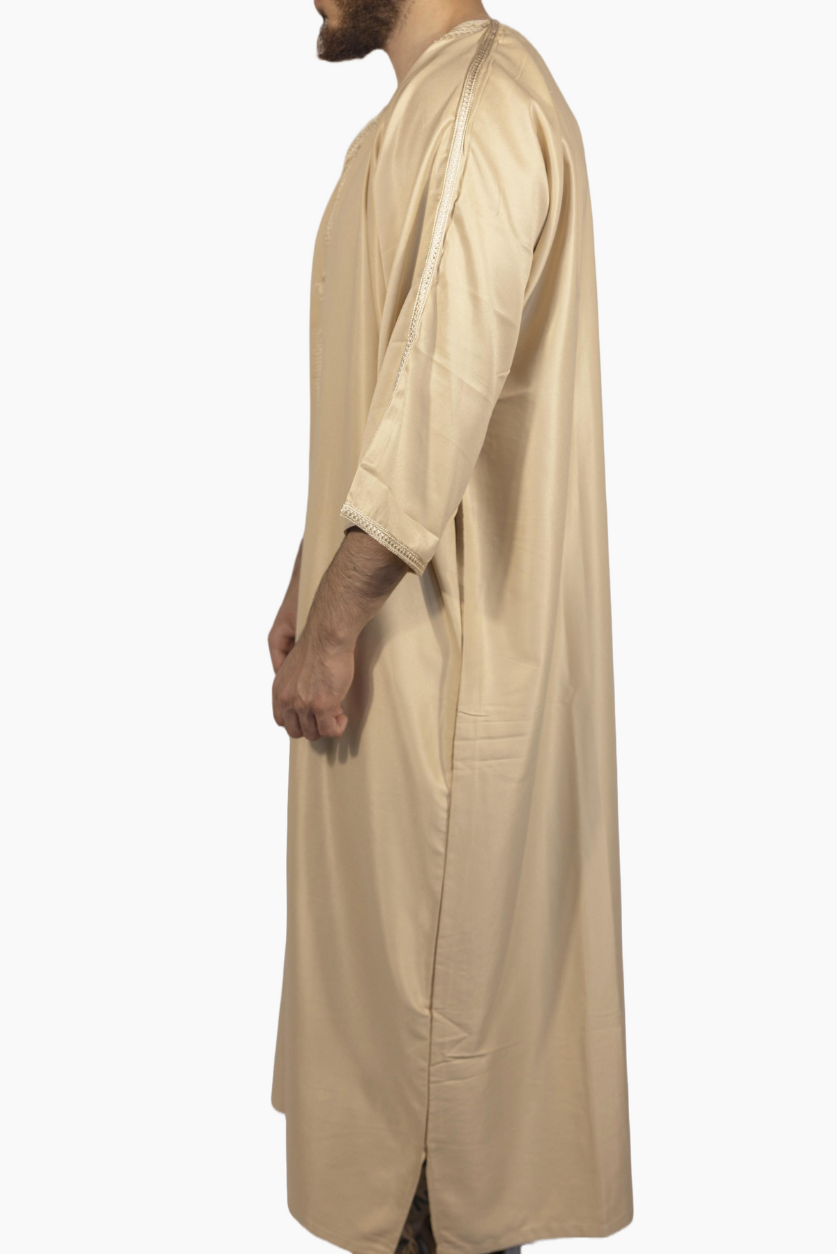 Moroccan Gandoura Gabardine - Ivory Beige